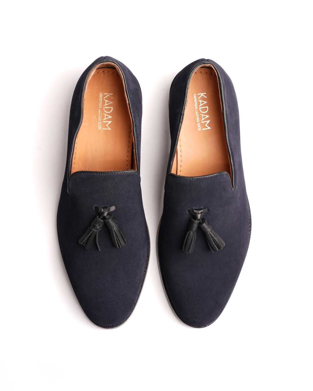 Genuine Lux Suede Tassel Loafer – Navy Blue