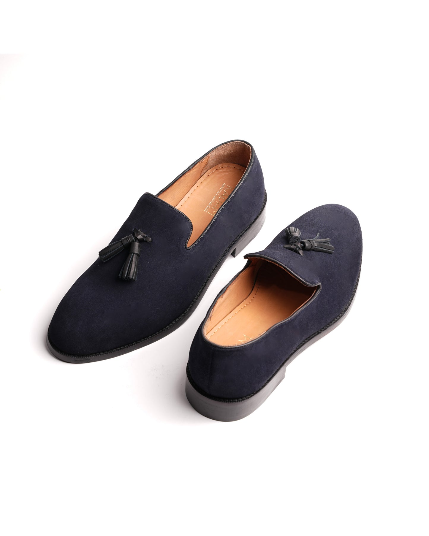 Genuine Lux Suede Tassel Loafer – Navy Blue