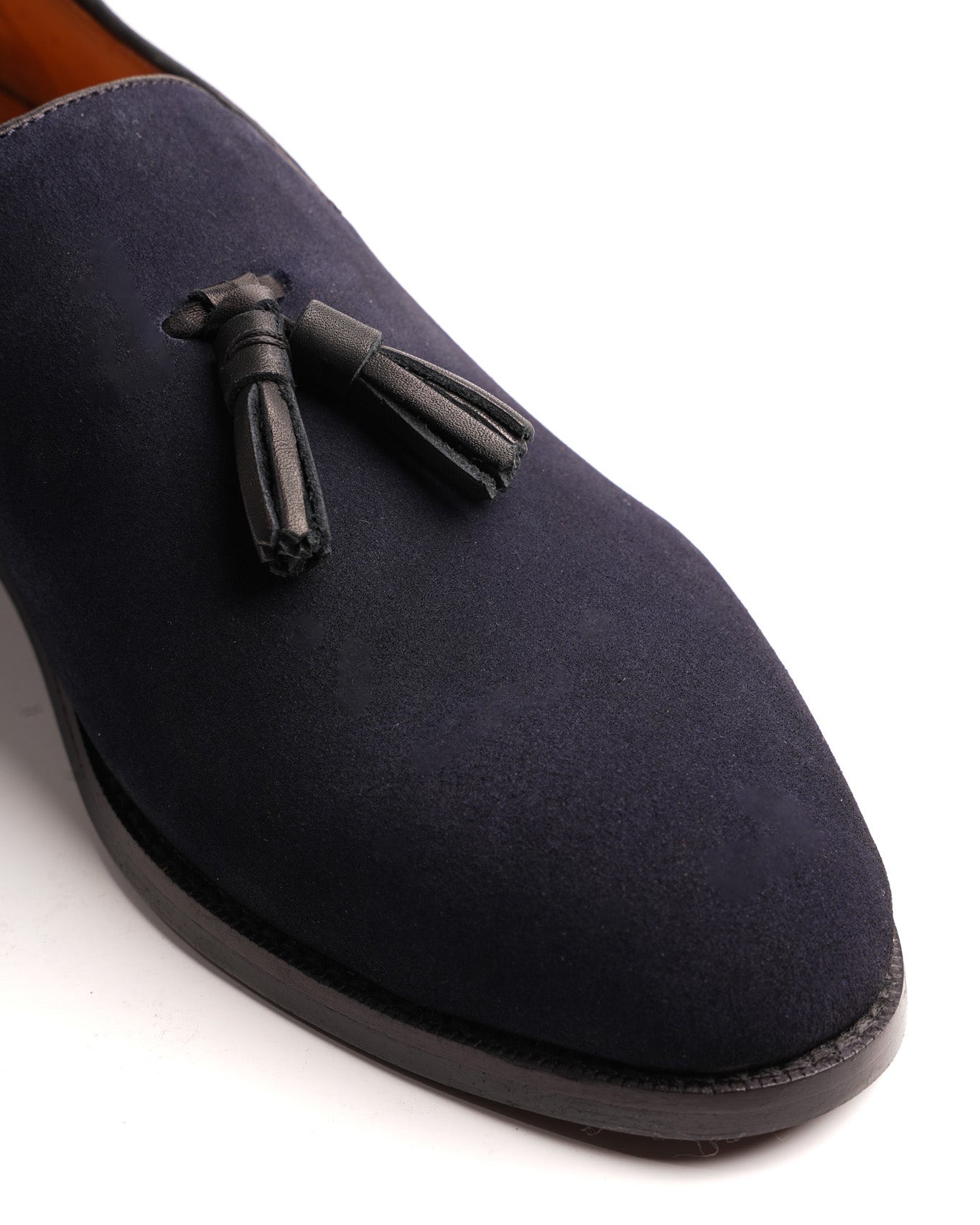 Genuine Lux Suede Tassel Loafer – Navy Blue